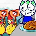 ネイトに対する鶏の抗議 | カートゥーン | アボカドカップル