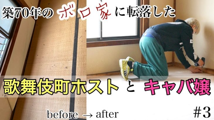 素人DIY！カップルで虫だらけの畳を理想の部屋にしてみた＃３