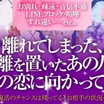 🔮恋愛タロット🌈お別れ・疎遠・音信不通etc.…離れてしまった…距離を置いたあの人はもう次の恋をしているの❔まだあなたに希望・復活のチャンスはある❗お相手の状況や心境を深掘り💗奇跡の復縁リーディング💗