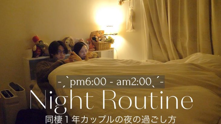 Night routine | 同棲１年カップル、疲れ果てたとある冬の日のナイトルーティン☃️🧦