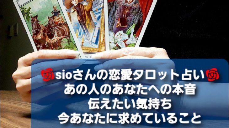 🌹sioさんの恋愛タロット占い🌹あの人はあなたへの本音・伝えたい気持ち・今あなたに求めていること