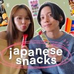 Trying Japanese Snacks (international couple) | 国際カップル 外国人彼女と日本のお菓子を食べ比べてみたら…