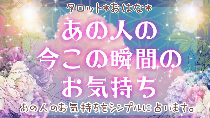 【おはな🌸の恋愛タロット3択🌈】あの人の今この瞬間の気持ちをシンプルに鑑定🔮💞お相手のストレートすぎる本音のお気持ちが伝わりました😳💓