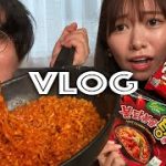 韓国の激辛麺プルダックポックンミョン食べるデート【VLOG】