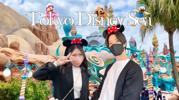 日韓カップル🇰🇷🇯🇵 | Disney Seaではしゃぎすぎた！| 우리의 첫 도쿄 디즈니씨🎡 | 귀여운 디즈니 간식 먹방🍖 | 미키 친구들과 셀카 타임🐹 | 한일커플