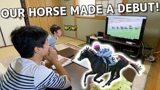 Our horse made a bebut!  #国際カップル #インゼル #競馬