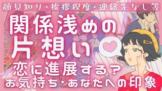 関係が浅い片想い❣️この恋進展する？お相手の気持ち･私の印象❣️恋愛タロット占いオラクルカードリーディング