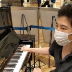 【日韓カップル】即興ピアノ　久しぶりのピアノにテンション爆上り