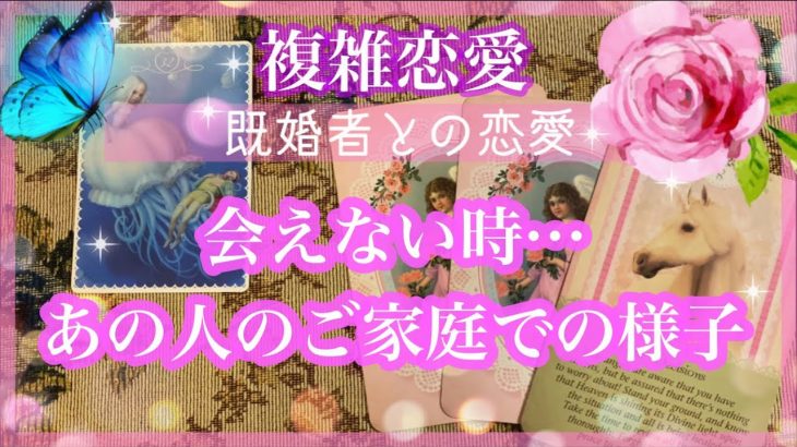 【複雑恋愛】会えない時、あの人は何を想ってる？🦋ご家庭での様子❣️【不倫etc…】++タロット占い&オラクルカードリーディング++