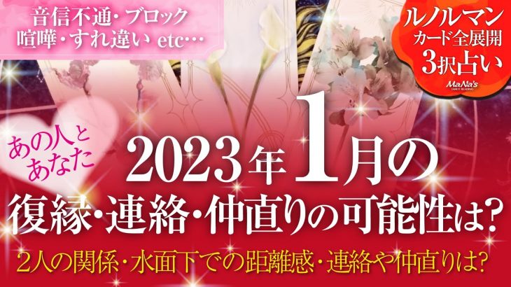 🔮恋愛タロットルノルマン全展開🌈音信不通・ブロック・既読未読スルー・お別れ・疎遠・喧嘩etc.距離を置いた離れたあの人と1月は連絡・復縁・仲直りの可能性はある❔あなたへの本音・2人の関係・距離感は❔