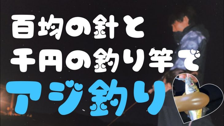 【カップル釣り】やっっすい竿と針でアジ釣りに挑戦の巻🎣〜釣り歴30年&初心者〜