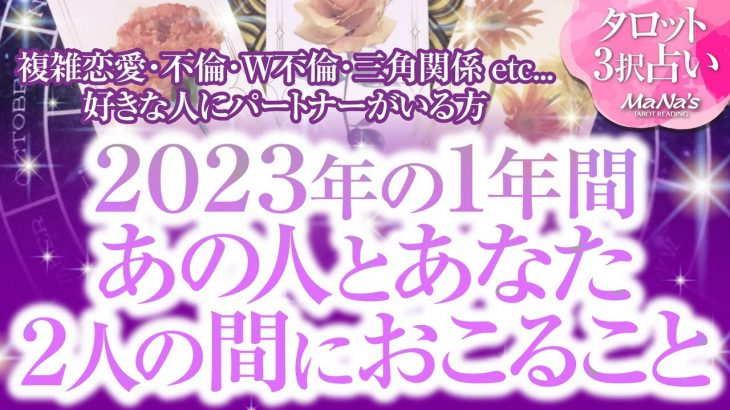 🔮恋愛タロット🌈複雑恋愛・不倫・W不倫・三角関係etc.好きな人にパートナーがいる方…2023年の1年間あの人とあなたの間におこること🌈昨年からの課題・月・季節・今年起こる事・2人の関係を超深掘り💗