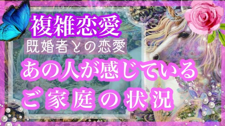 【複雑恋愛】ご家庭の状況❣️あの人から見たご家庭の様子🦋あなたへの想い【不倫etc…】++タロット占い&オラクルカードリーディング++