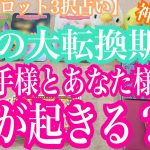 神展開！運命星の大転換期、お相手様とあなた様には何が起きる？恋愛タロット3択占いでリーディングしました♪バランガン西原さゆり