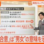 【憲法記念日】「同性カップル」が直面する不利益…憲法24条の「両性の合意」は“男女”の意味を示すのか？裁判所の判断をひも解く【Nスタ解説】