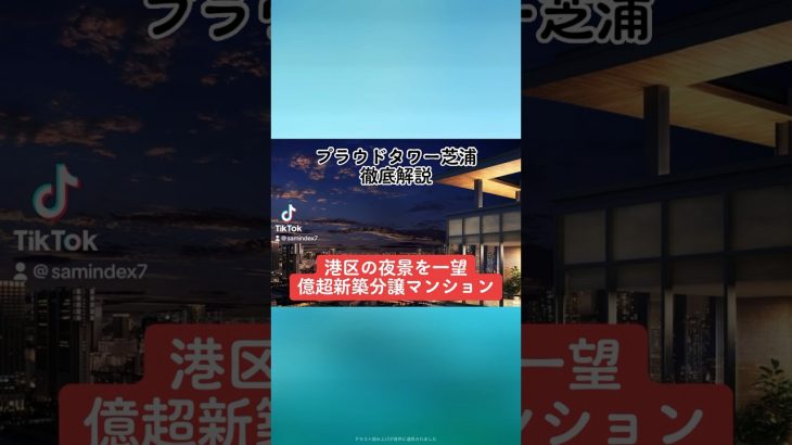 【港区の夜景を一望できる地上33階】パワーカップル向け億超えマンションプラウドタワー芝浦を徹底解説#プラウドタワー芝浦 #野村不動産 #芝浦 #三田 #田町 #新築分譲マンション #shorts