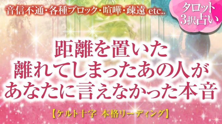 🔮恋愛タロット🌈音信不通・ブロック・お別れ・喧嘩・すれ違いetc.距離を置いた 離れてしまったあの人があなたに言えなかった本音🌈お相手のあなたに対する超本音・2人の関係・2人の未来💗復縁リーディング