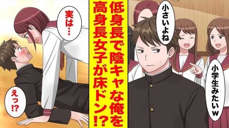 【漫画】高身長の学園のマドンナが低身長で陰キャな俺を突然床ドン！？→美女「私のこと覚えてる？」俺「誰？」【胸キュン漫画ナナクマ】【恋愛マンガ】