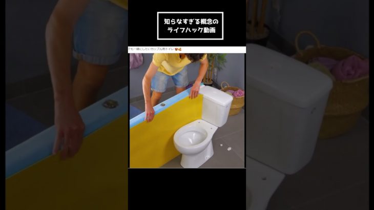 カップル用トイレとかいう未知数のライフハック動画ｗｗｗ