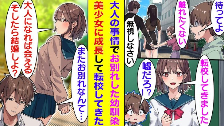 【漫画】幼い頃に大人の事情で幼馴染と離れ離れになった俺。高校生になり転校生としてやってきた幼馴染と再会した。数年ぶりの再会でようやく彼女への告白まで漕ぎつけたのに、また大人の事情で別れがやってきた。