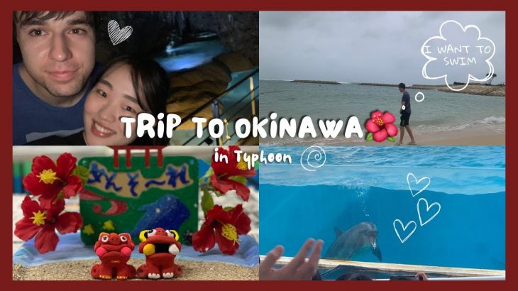 【国際カップル】Vlogアントニオ留学中ラスト旅行！台風禍の沖縄旅🌺